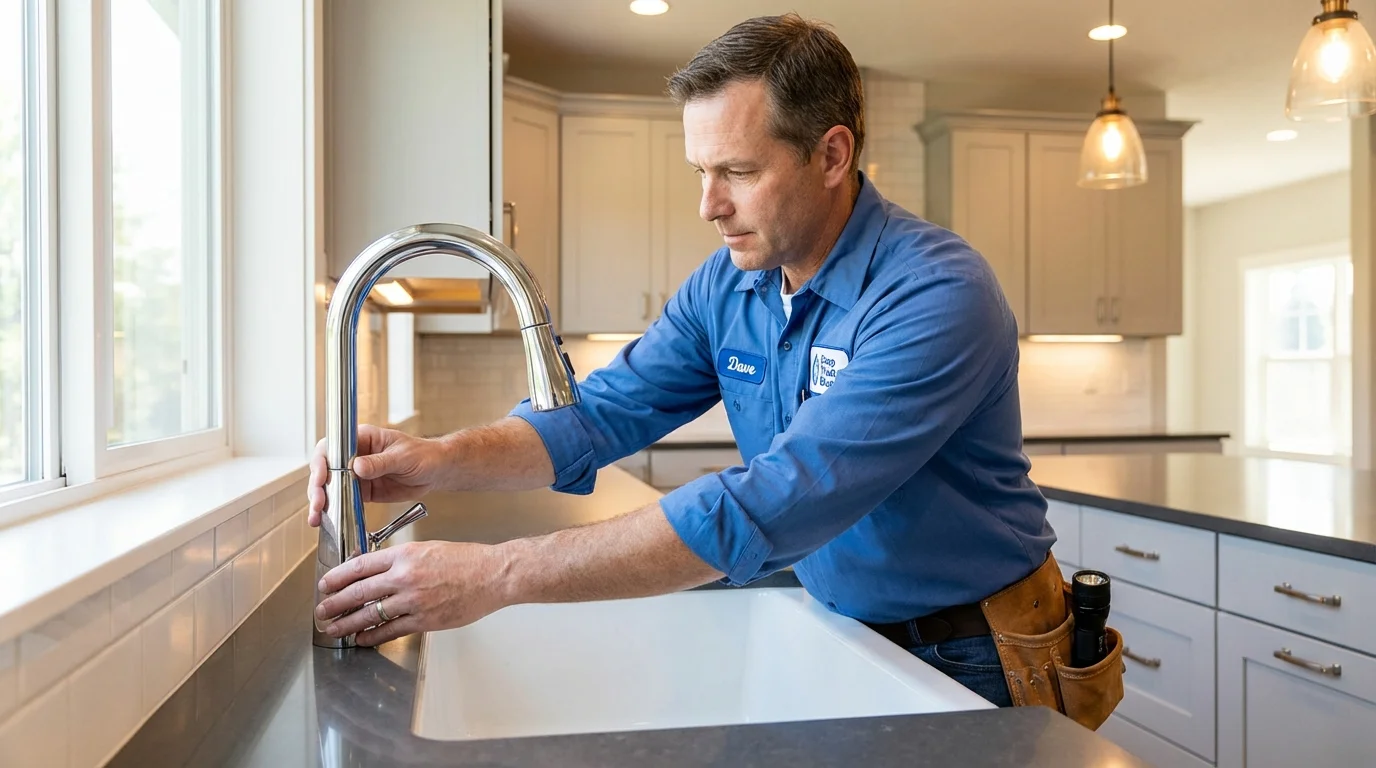 Kitchen faucet installation by Johns Plumbing LLC in Clarksville